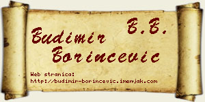 Budimir Borinčević vizit kartica